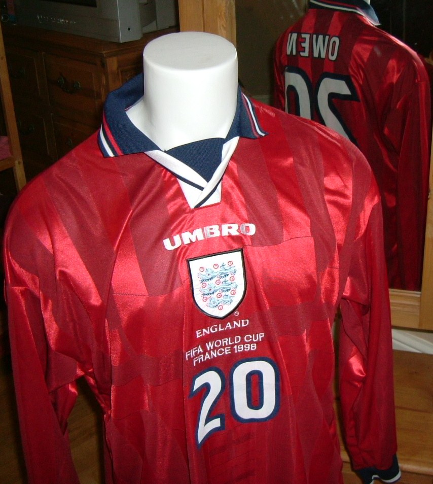 England's Away Uniform World Cup 1998